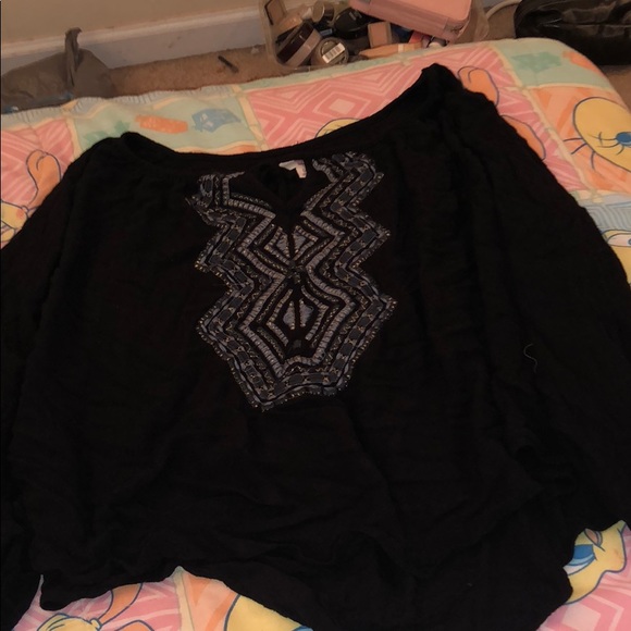 Black long sleeve flow top - Picture 1 of 1